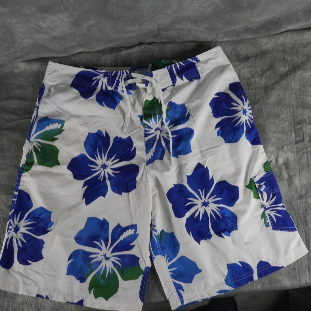NWT Paradise Multicolor White/Blue/Green Tropical Trunks  Men's Size 38 New 1722